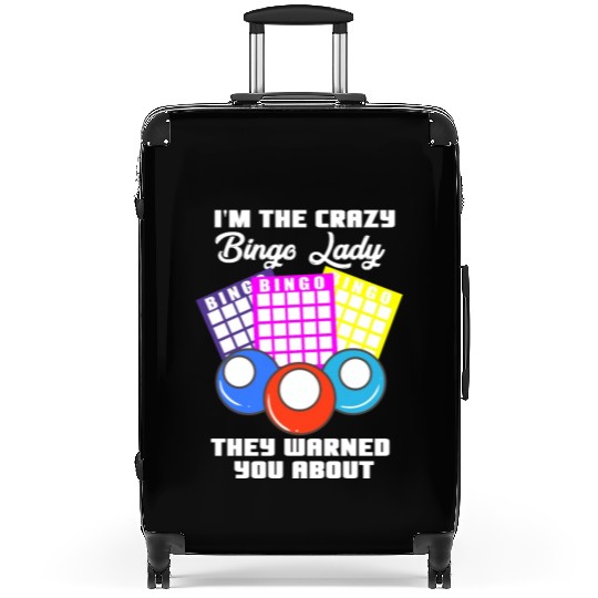 Crazy Bingo Lady Suitcases