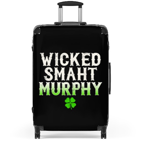 Wicked Smaht Murphy Clan Boston Irish Slang Suitcases