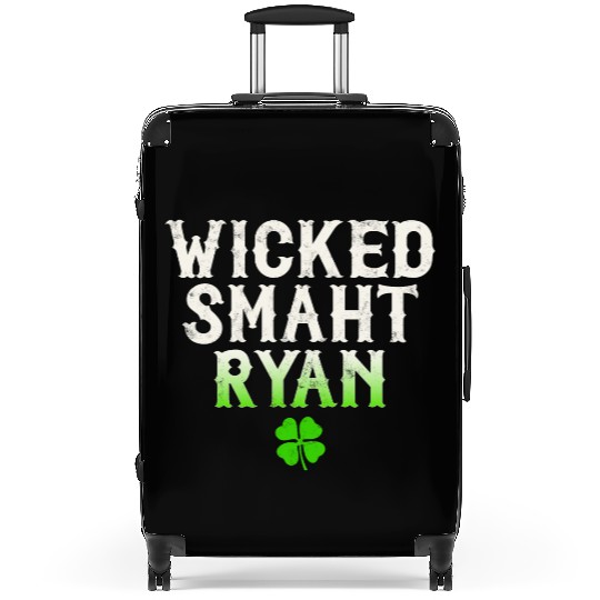 Wicked Smaht Ryan Clan Boston Irish Slang Suitcases