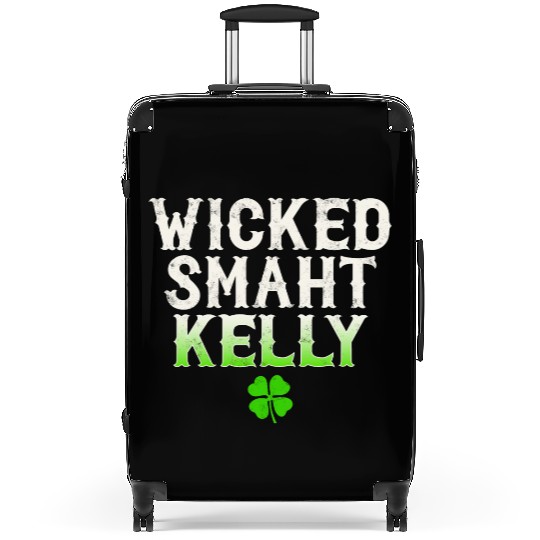 Wicked Smaht Kelly Clan Boston Irish Slang Suitcases