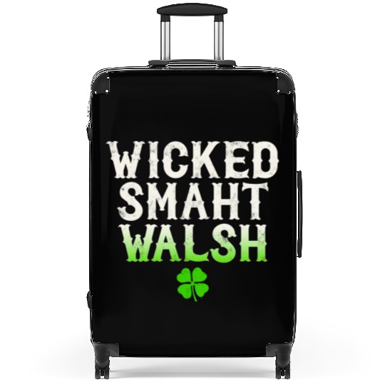 Wicked Smaht Walsh Clan Boston Irish Slang Suitcases