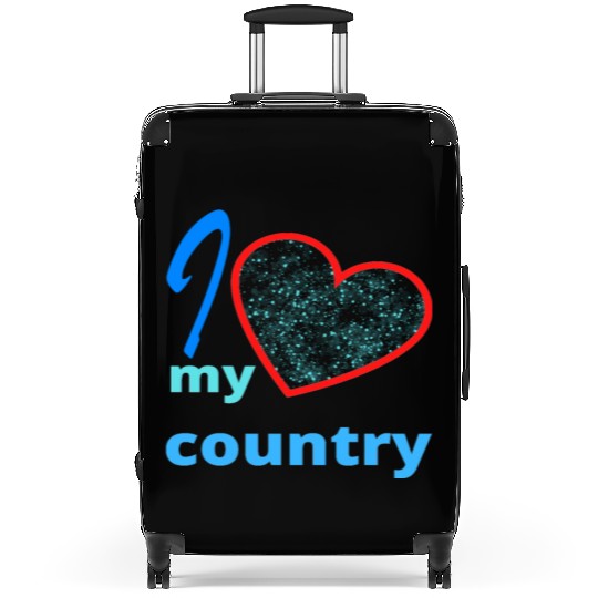 i love my country Suitcases
