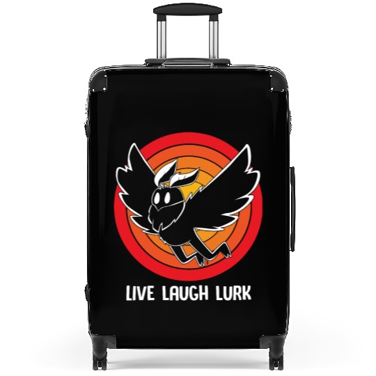 Funny Cryptid Live Laugh Lurk Mothman Suitcases