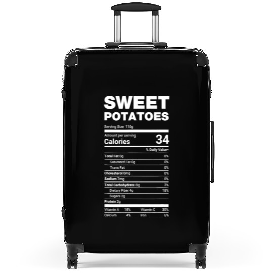 Sweet Potato Nutrition Funny Lazy Matching Suitcases