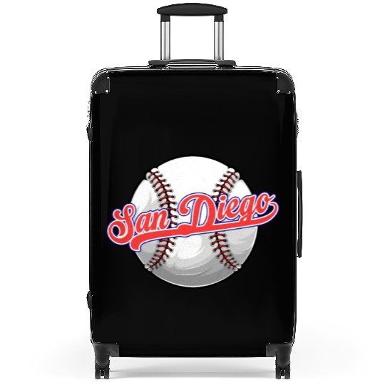 Vintage San Diego Baseball Distressed Baseball Pun Suitcases