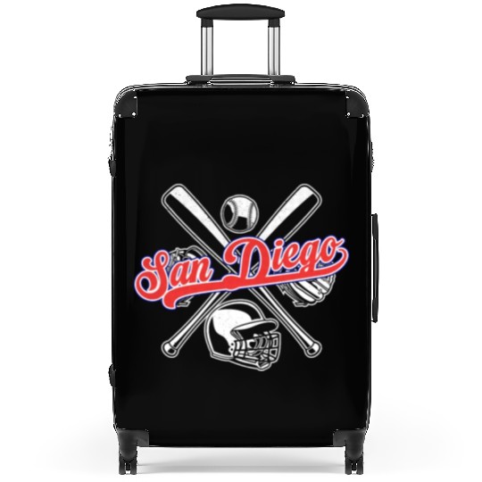 Vintage San Diego Baseball Distressed Baseball Suitcases