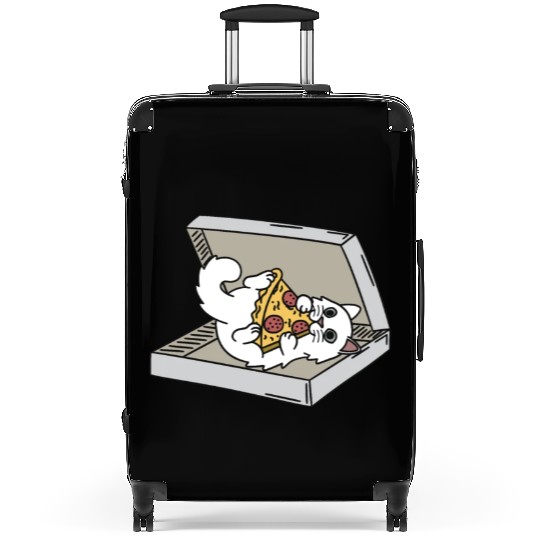 Persian Cat Pizza Lover Suitcases