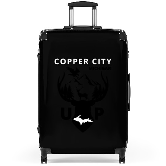 Copper City Michigan Upper Peninsula Suitcases