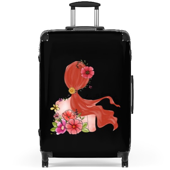 Live wild flower child Suitcases
