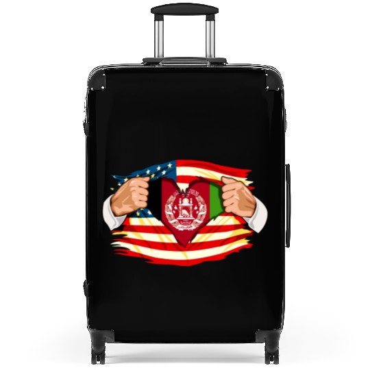 Afghanistan Who Live in America Afghani Flag Suitcases