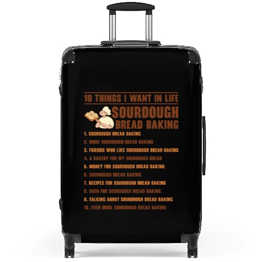 Sourdough Bread Baking Foodie Baker Cooking Suitcases