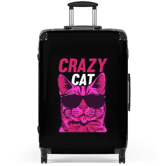 Cat Lover Cat Owner Funny Cat Meme I Crazy Cat Suitcases