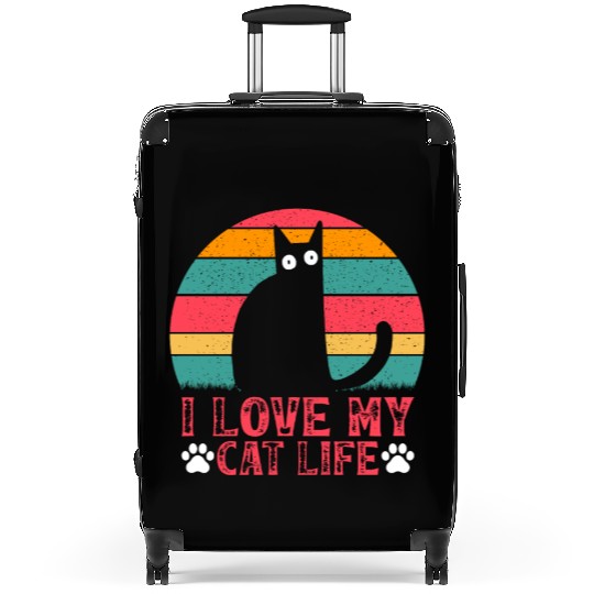 Funny Cat Meme Cat Owner Cat Lover I Love My Cat L Suitcases