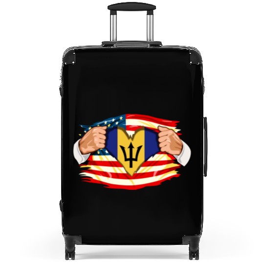 Barbados Who Live in America Barbadoan Flag Suitcases
