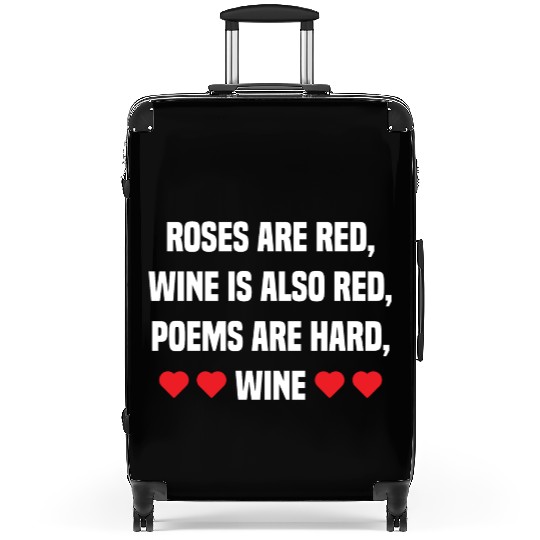 Valentine Wine Funny Gift for Him Her Wine Lover Suitcases