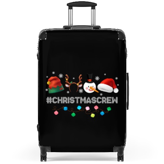 Christmas Crew Elf Reindeer Santa Hat Suitcases