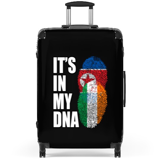 North Korean And Irish Mix Heritage DNA Flag Suitcases