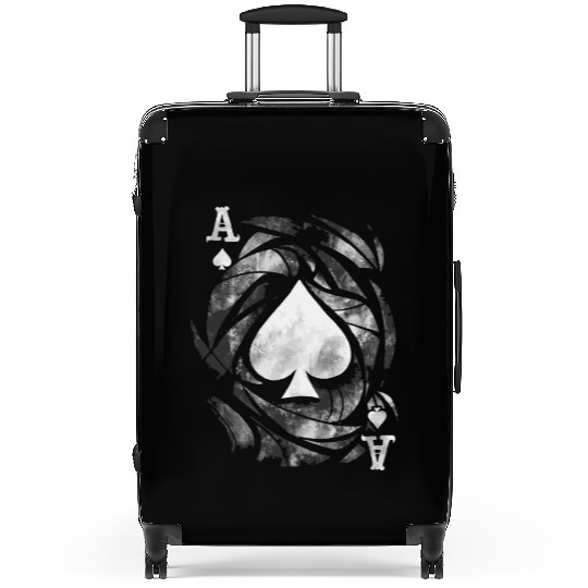 Ace Of Spades card Grunge Distressed Suitcases