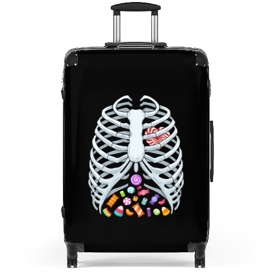 Funny Candy Skeleton Rib Cage Halloween Costume Suitcases