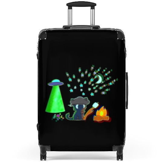 Trick or Treat - Alien Camping Kitten Suitcases