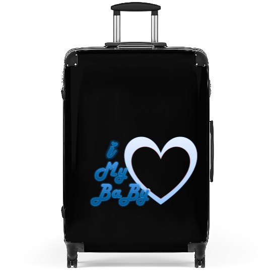 i love my baby Suitcases