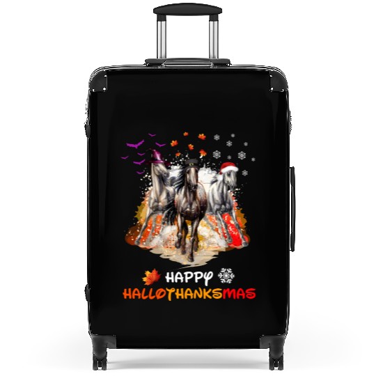 Horses Happy HalloThanksmas Suitcases