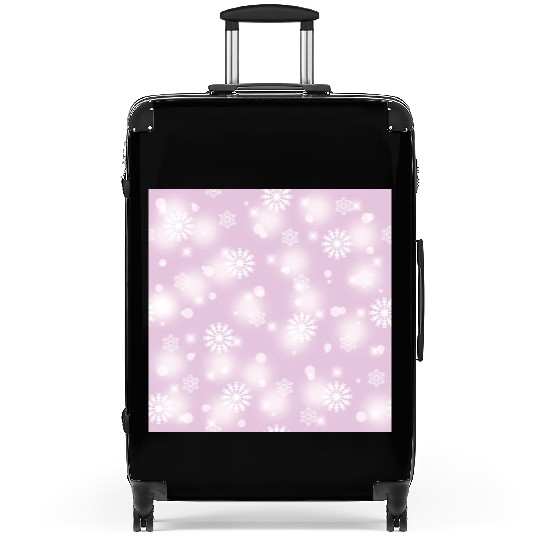 Violet Snowflakes Pattern Suitcases