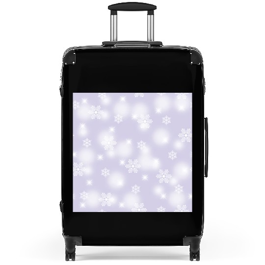 Lavender Snowflakes Pattern Suitcases