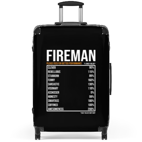 Firefighter Fireman Daily Value funny Fireman Suitcases