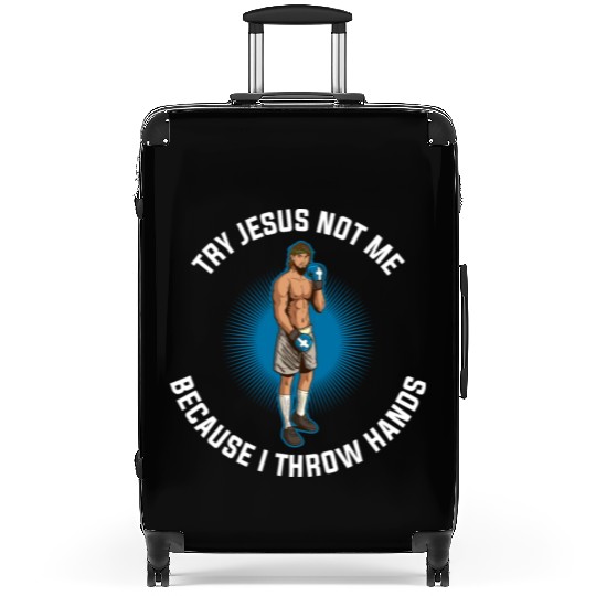 Try Jesus Not Me Funny Jesus Gift Suitcases