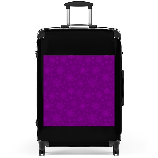 Purple Snowflakes Pattern Suitcases