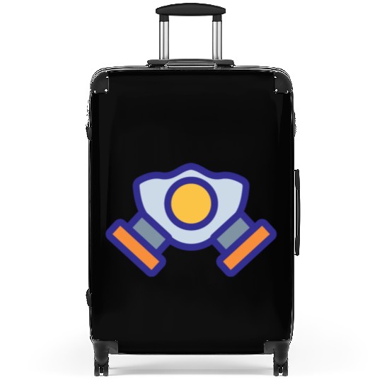 Blue Orange Comic Face Protection Nuclear Gas Mask Suitcases