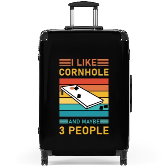 I like cornhole and maybe 3 people - Bean Bag Toss Suitcases