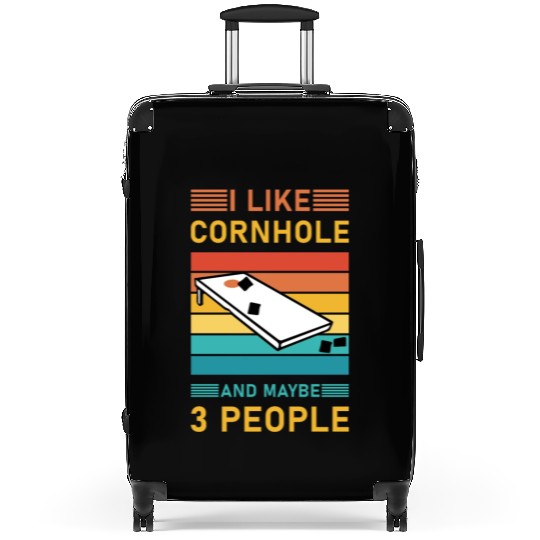 I like cornhole and maybe 3 people - Bean Bag Toss Suitcases