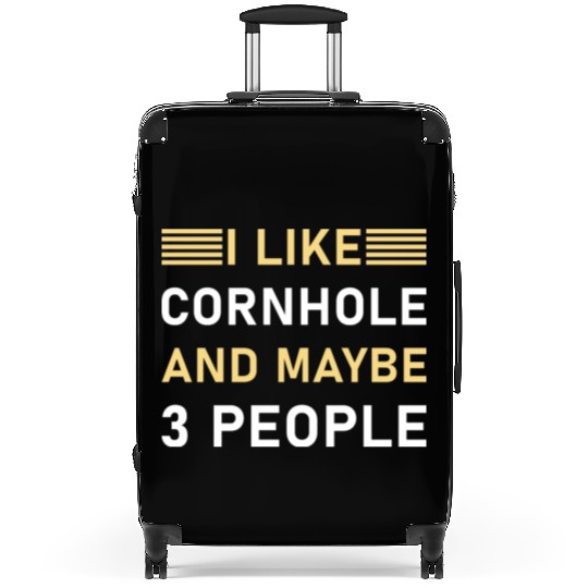 I like cornhole and maybe 3 people - Bean Bag Toss Suitcases