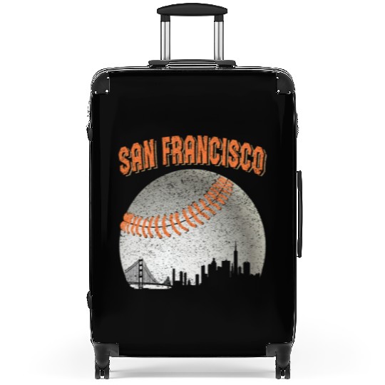 San Francisco Vintage Skyline Baseball For Gameday Suitcases