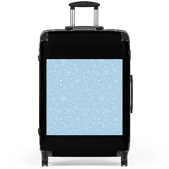 Light Blue Snowflakes Pattern Suitcases