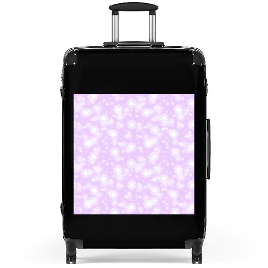 Violet Snowflakes Pattern Suitcases