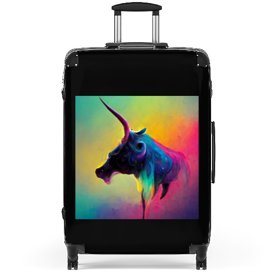 Colorful Unicorn Cow Suitcases
