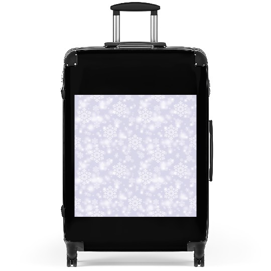 Lavender Snowflakes Pattern Suitcases