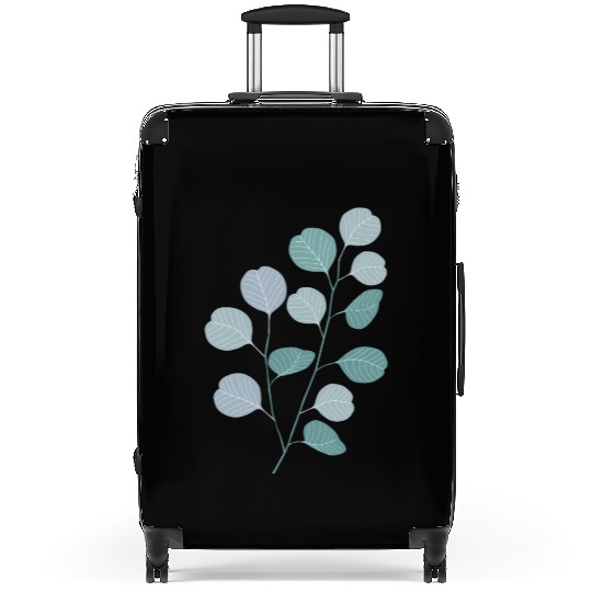 Eucalyptus evergreen design - natural plant leaves Suitcases