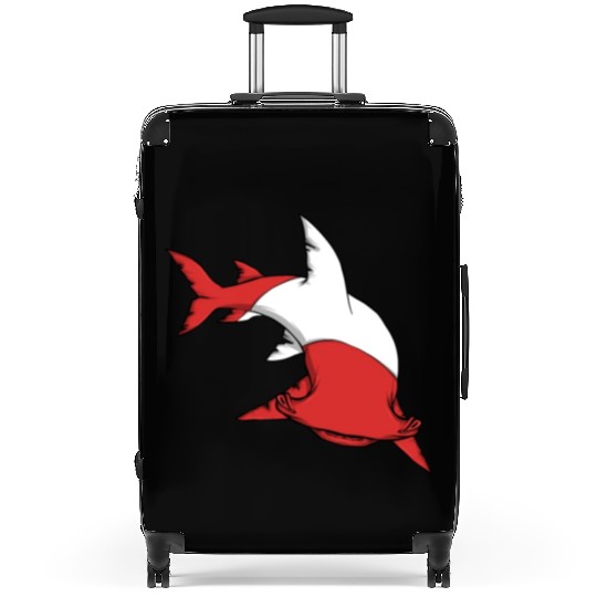 Scuba Diver Red White Flag Hammerhead Scuba Diving Suitcases