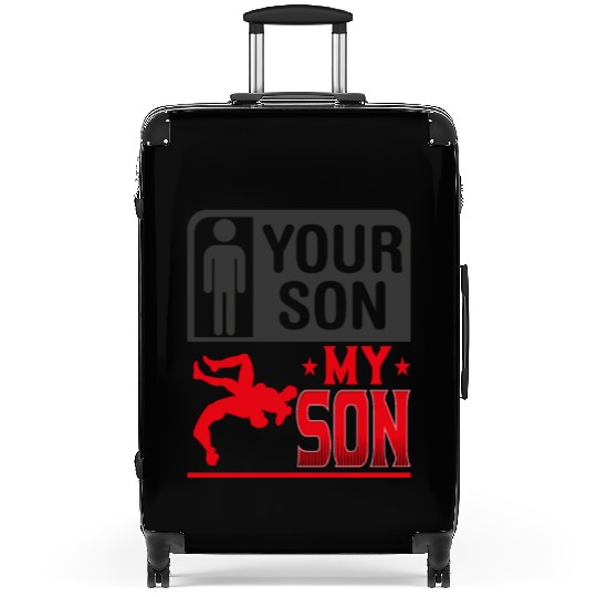 Wrestling Wrestler Your Son My Son Wrestling Mom Suitcases