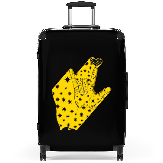 Deaf Awareness Month Suitcases, I Love You Hand Heart