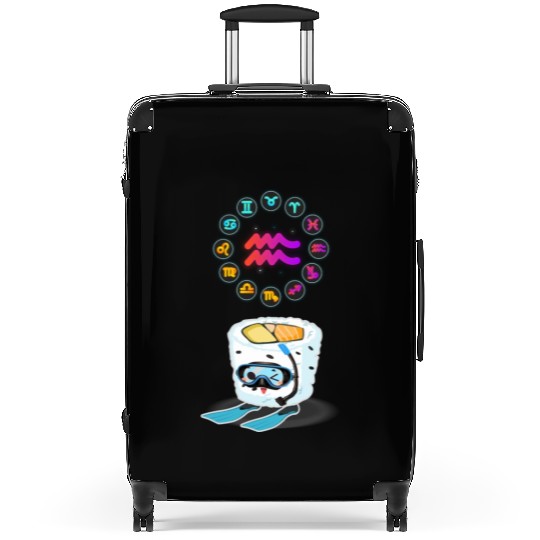 Japanese Sushi Funny Aquarius Zodiac Sushi Lover Suitcases