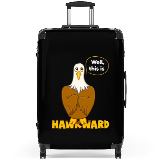 Hawk Word Pun for Animal Lovers Suitcases