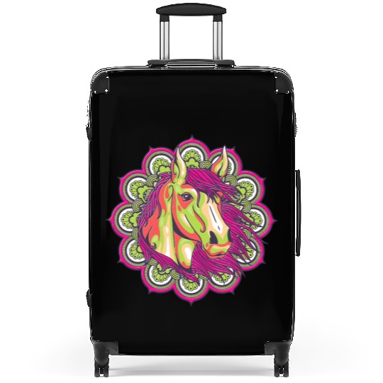 Horse Mandala Graphic Suitcases Horses Lover Gift Girl
