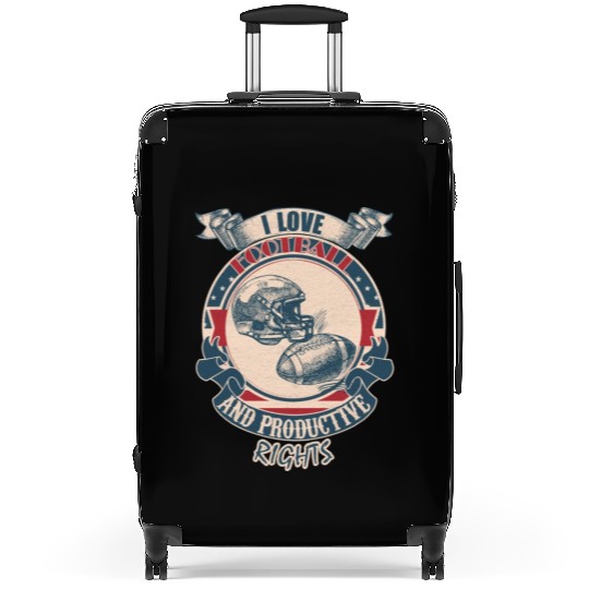 I love football reproductive rights vintage Suitcases