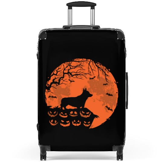 Corgi And Moon Halloween Funny Dog Lover Gift Suitcases