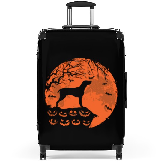 German Shorthaired Pointer And Moon Halloween Suitcases